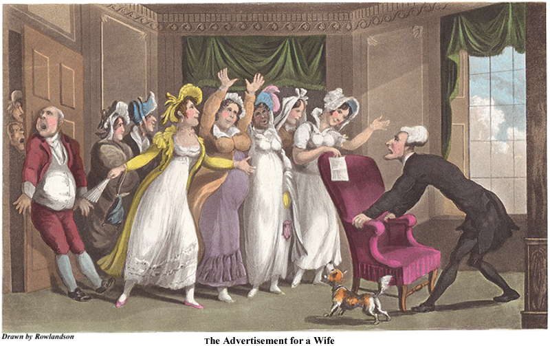 The Advertisment for a Wife Syntax Rowlandson